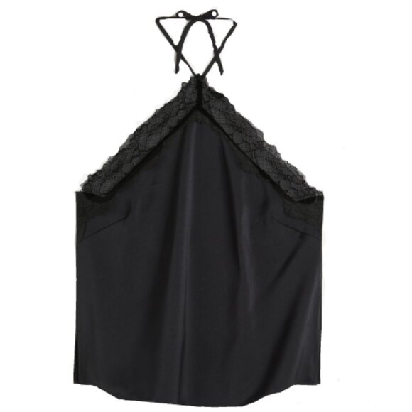 Brand New by Anthropologie The Renna Seamless Lace-Trim Halter Tank Top - Picture 3 of 4